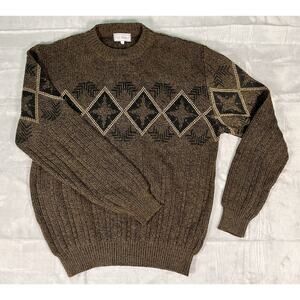 Vintage Sweater Mens Size L Rob Winter Scandinavian Artsy Grandpa Nordic Soft